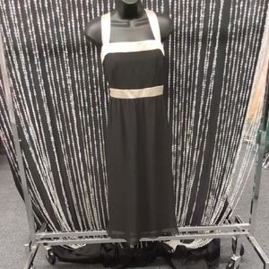 Chiffon Black and Cream Short Dress